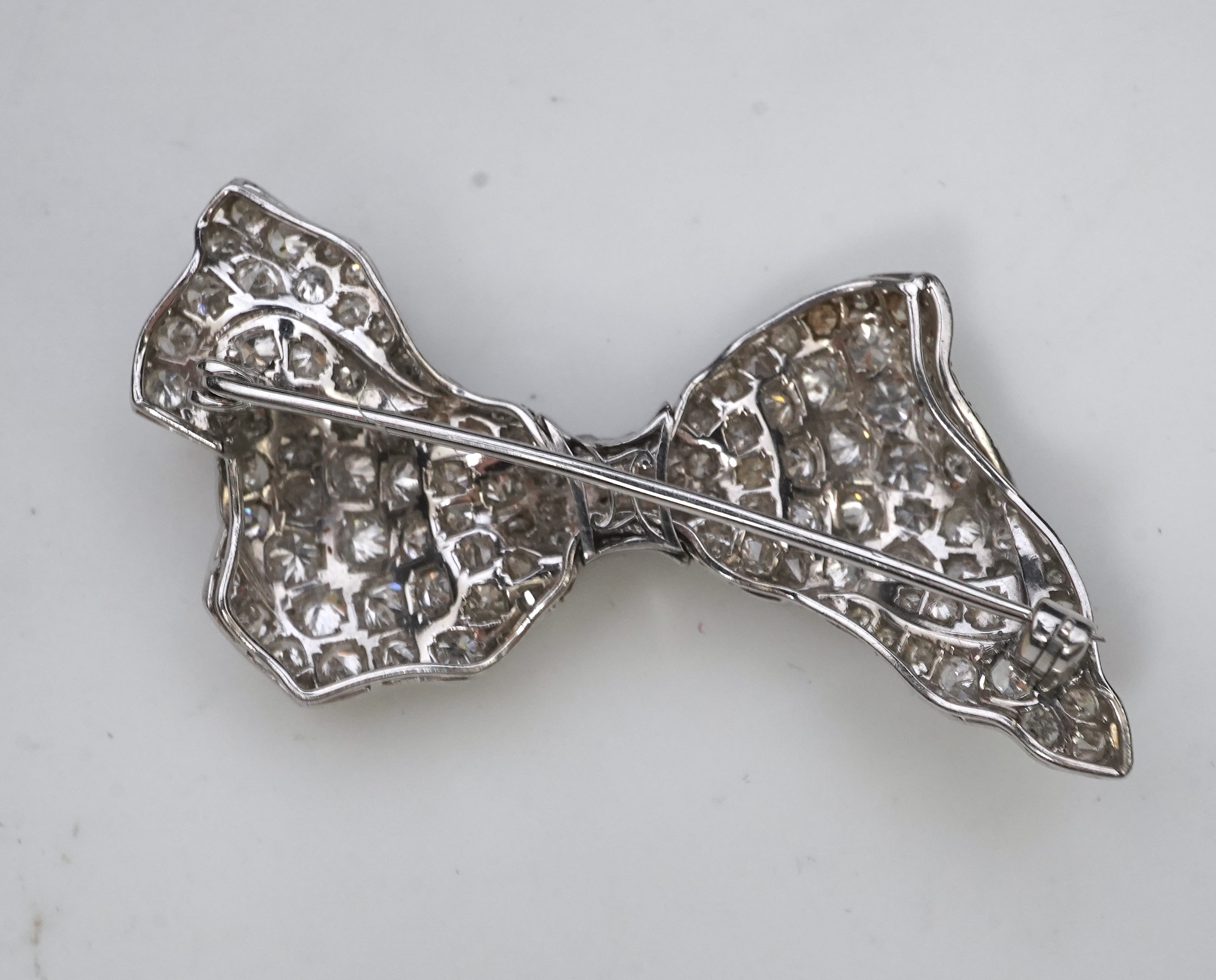 A diamond brooch, mid 20th century